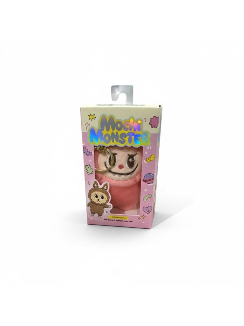 Mochi Monster Plush Charm Keychain In Pink - Fun Collectible Gift Toy